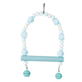 Maxbell Bird Toy Pet Hanging Ladder Bridge Climbing Swing for Conures Budgie Hamster Blue