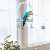 Maxbell Bird Toy Pet Hanging Ladder Bridge Climbing Swing for Conures Budgie Hamster Blue