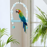 Maxbell Bird Toy Pet Hanging Ladder Bridge Climbing Swing for Conures Budgie Hamster Blue