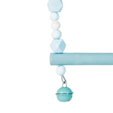 Maxbell Bird Toy Pet Hanging Ladder Bridge Climbing Swing for Conures Budgie Hamster Blue