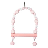 Maxbell Bird Toy Pet Hanging Ladder Bridge Climbing Swing for Conures Budgie Hamster Pink