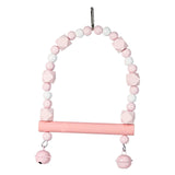 Maxbell Bird Toy Pet Hanging Ladder Bridge Climbing Swing for Conures Budgie Hamster Pink
