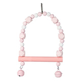 Maxbell Bird Toy Pet Hanging Ladder Bridge Climbing Swing for Conures Budgie Hamster Pink