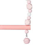 Maxbell Bird Toy Pet Hanging Ladder Bridge Climbing Swing for Conures Budgie Hamster Pink