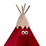 Maxbell Pet Teepee Washable with Thick Cushion Tipi Bed for Kitty Small Animal