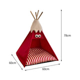 Maxbell Pet Teepee Washable with Thick Cushion Tipi Bed for Kitty Small Animal