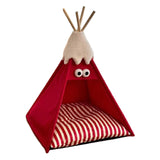 Maxbell Pet Teepee Washable with Thick Cushion Tipi Bed for Kitty Small Animal