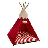 Maxbell Pet Teepee Washable with Thick Cushion Tipi Bed for Kitty Small Animal