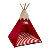 Maxbell Pet Teepee Washable with Thick Cushion Tipi Bed for Kitty Small Animal