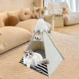 Maxbell Pet Teepee Washable with Thick Cushion Tipi Bed for Kitty Small Animal