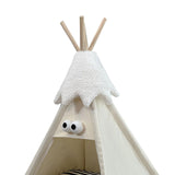 Maxbell Pet Teepee Washable with Thick Cushion Tipi Bed for Kitty Small Animal