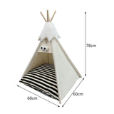 Maxbell Pet Teepee Washable with Thick Cushion Tipi Bed for Kitty Small Animal