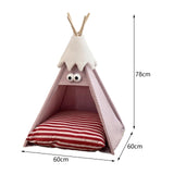 Maxbell Pet Teepee Washable with Thick Cushion Tipi Bed for Kitty Small Animal