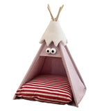 Maxbell Pet Teepee Washable with Thick Cushion Tipi Bed for Kitty Small Animal