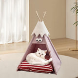 Maxbell Pet Teepee Washable with Thick Cushion Tipi Bed for Kitty Small Animal