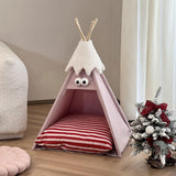 Maxbell Pet Teepee Washable with Thick Cushion Tipi Bed for Kitty Small Animal