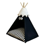 Maxbell Pet Teepee Washable with Thick Cushion Tipi Bed for Kitty Small Animal