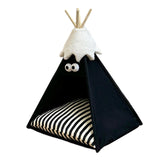 Maxbell Pet Teepee Washable with Thick Cushion Tipi Bed for Kitty Small Animal