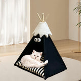 Maxbell Pet Teepee Washable with Thick Cushion Tipi Bed for Kitty Small Animal