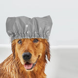 Maxbell Cat Dog Bathing Cap Pets Grooming Supplies Reusable Adjustable Pet Shower Cap Silver S