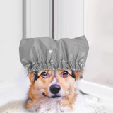 Maxbell Cat Dog Bathing Cap Pets Grooming Supplies Reusable Adjustable Pet Shower Cap Silver S