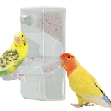 Maxbell Bird Feeder Viewing Hanging Food Container for Parrotlets Cockatiel Canaries