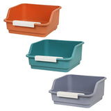 Maxbell Open Top Pet Litter Box Kitten Toilet Smooth Durable Pet Cat Toilet Sand Box orange