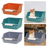 Maxbell Open Top Pet Litter Box Kitten Toilet Smooth Durable Pet Cat Toilet Sand Box orange