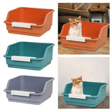 Maxbell Open Top Pet Litter Box Kitten Toilet Smooth Durable Pet Cat Toilet Sand Box orange
