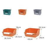 Maxbell Open Top Pet Litter Box Kitten Toilet Smooth Durable Pet Cat Toilet Sand Box orange