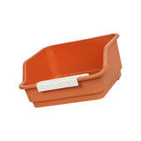 Maxbell Open Top Pet Litter Box Kitten Toilet Smooth Durable Pet Cat Toilet Sand Box orange