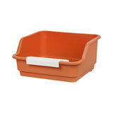 Maxbell Open Top Pet Litter Box Kitten Toilet Smooth Durable Pet Cat Toilet Sand Box orange