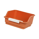 Maxbell Open Top Pet Litter Box Kitten Toilet Smooth Durable Pet Cat Toilet Sand Box orange