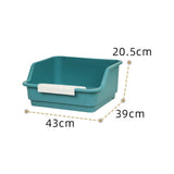 Maxbell Open Top Pet Litter Box Kitten Toilet Smooth Durable Pet Cat Toilet Sand Box green