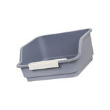 Maxbell Open Top Pet Litter Box Kitten Toilet Smooth Durable Pet Cat Toilet Sand Box gray