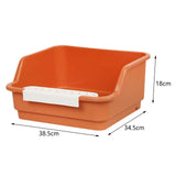 Maxbell Cat Litter Box Portable Anti Splashing Bedpan Cat Toilet Cat Toilet Sand Box orange