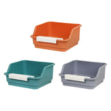 Maxbell Cat Litter Box Portable Anti Splashing Bedpan Cat Toilet Cat Toilet Sand Box orange