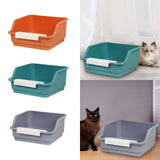 Maxbell Cat Litter Box Portable Anti Splashing Bedpan Cat Toilet Cat Toilet Sand Box orange