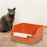 Maxbell Cat Litter Box Portable Anti Splashing Bedpan Cat Toilet Cat Toilet Sand Box orange