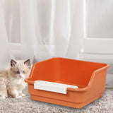 Maxbell Cat Litter Box Portable Anti Splashing Bedpan Cat Toilet Cat Toilet Sand Box orange