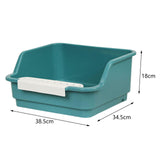 Maxbell Cat Litter Box Portable Anti Splashing Bedpan Cat Toilet Cat Toilet Sand Box green