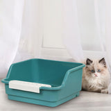 Maxbell Cat Litter Box Portable Anti Splashing Bedpan Cat Toilet Cat Toilet Sand Box green