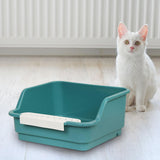 Maxbell Cat Litter Box Portable Anti Splashing Bedpan Cat Toilet Cat Toilet Sand Box green