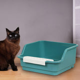 Maxbell Cat Litter Box Portable Anti Splashing Bedpan Cat Toilet Cat Toilet Sand Box green