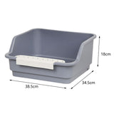 Maxbell Cat Litter Box Portable Anti Splashing Bedpan Cat Toilet Cat Toilet Sand Box gray