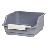 Maxbell Cat Litter Box Portable Anti Splashing Bedpan Cat Toilet Cat Toilet Sand Box gray