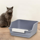 Maxbell Cat Litter Box Portable Anti Splashing Bedpan Cat Toilet Cat Toilet Sand Box gray