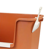 Maxbell Open Litter Box Pet Supplies Portable Bedpan Smooth High Sided Lowered Front orange