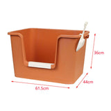 Maxbell Open Litter Box Pet Supplies Portable Bedpan Smooth High Sided Lowered Front orange