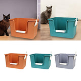 Maxbell Open Litter Box Pet Supplies Portable Bedpan Smooth High Sided Lowered Front orange